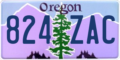 OR license plate 824ZAC