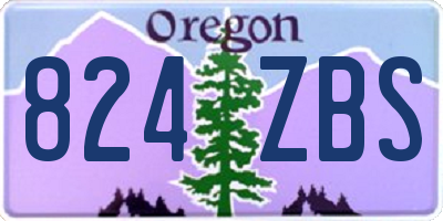OR license plate 824ZBS