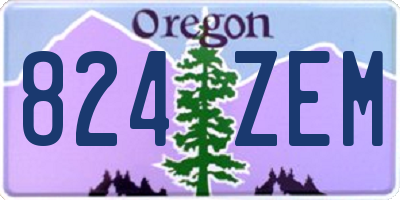 OR license plate 824ZEM