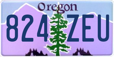 OR license plate 824ZEU