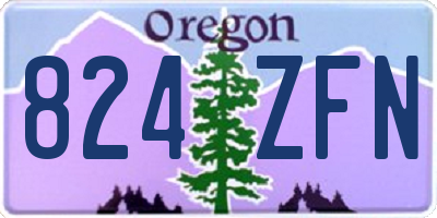 OR license plate 824ZFN