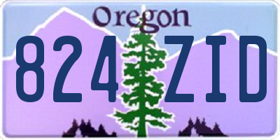 OR license plate 824ZID