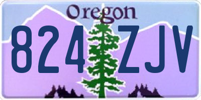 OR license plate 824ZJV