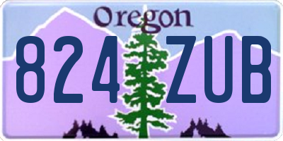 OR license plate 824ZUB