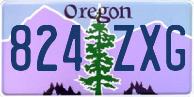 OR license plate 824ZXG