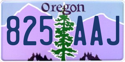 OR license plate 825AAJ