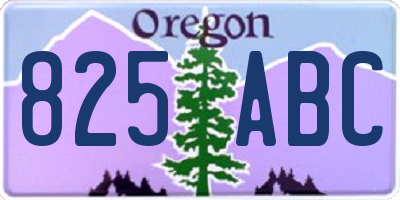 OR license plate 825ABC