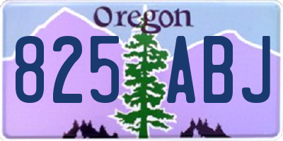 OR license plate 825ABJ