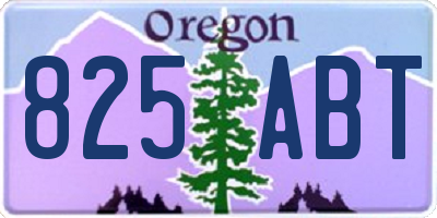 OR license plate 825ABT