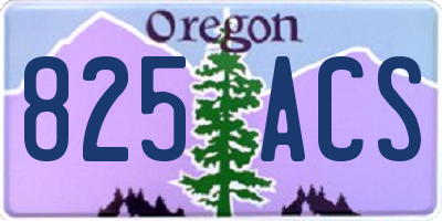 OR license plate 825ACS