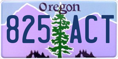 OR license plate 825ACT