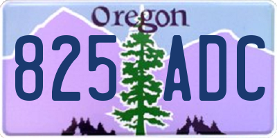 OR license plate 825ADC