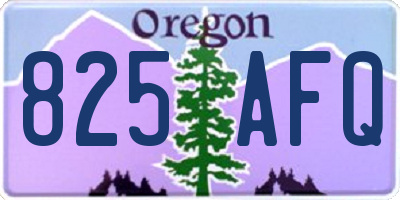 OR license plate 825AFQ
