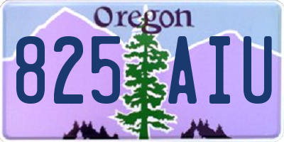 OR license plate 825AIU