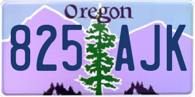 OR license plate 825AJK
