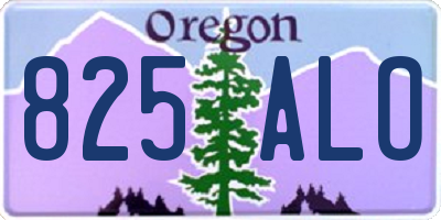OR license plate 825ALO