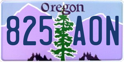 OR license plate 825AON