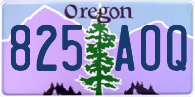 OR license plate 825AOQ