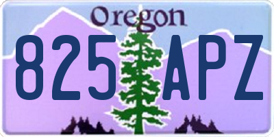 OR license plate 825APZ