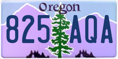 OR license plate 825AQA