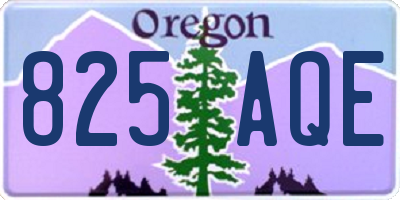OR license plate 825AQE