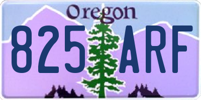OR license plate 825ARF