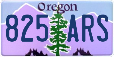 OR license plate 825ARS