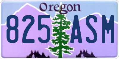 OR license plate 825ASM
