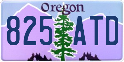 OR license plate 825ATD