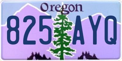 OR license plate 825AYQ