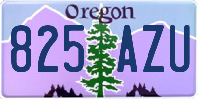OR license plate 825AZU