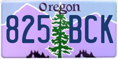 OR license plate 825BCK
