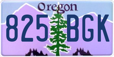 OR license plate 825BGK