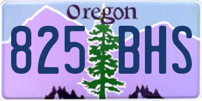 OR license plate 825BHS