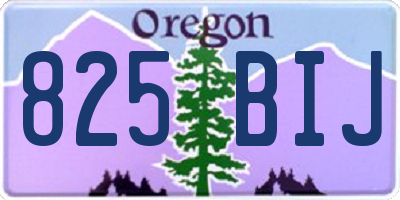 OR license plate 825BIJ
