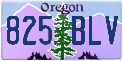 OR license plate 825BLV