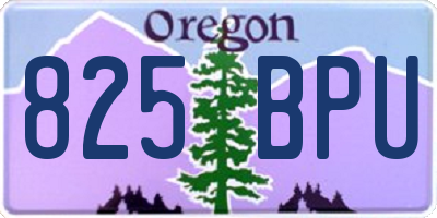 OR license plate 825BPU