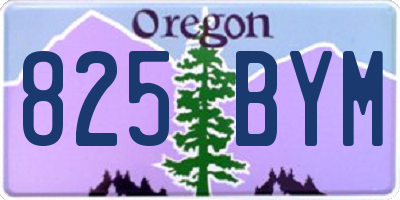 OR license plate 825BYM