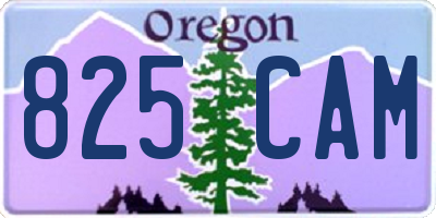 OR license plate 825CAM