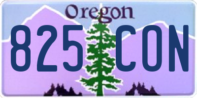 OR license plate 825CON