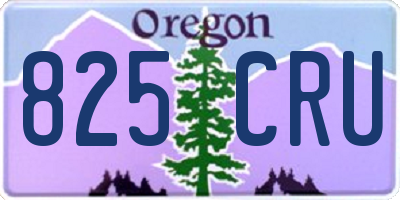 OR license plate 825CRU