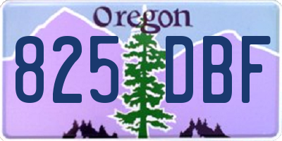 OR license plate 825DBF