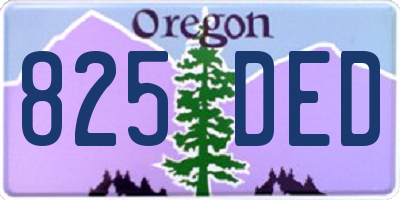 OR license plate 825DED