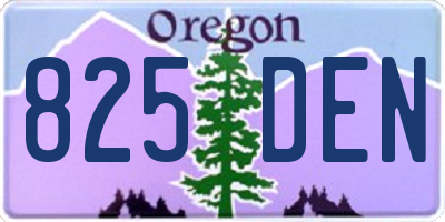 OR license plate 825DEN