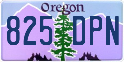 OR license plate 825DPN