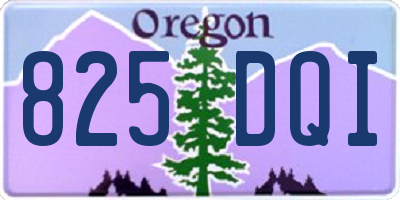OR license plate 825DQI