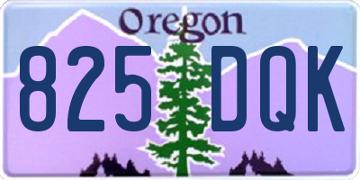 OR license plate 825DQK