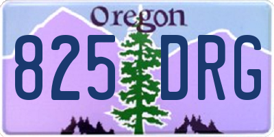 OR license plate 825DRG