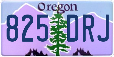 OR license plate 825DRJ