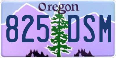 OR license plate 825DSM